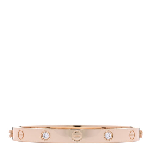 18K Pink Gold 4 Diamond LOVE Bracelet 16