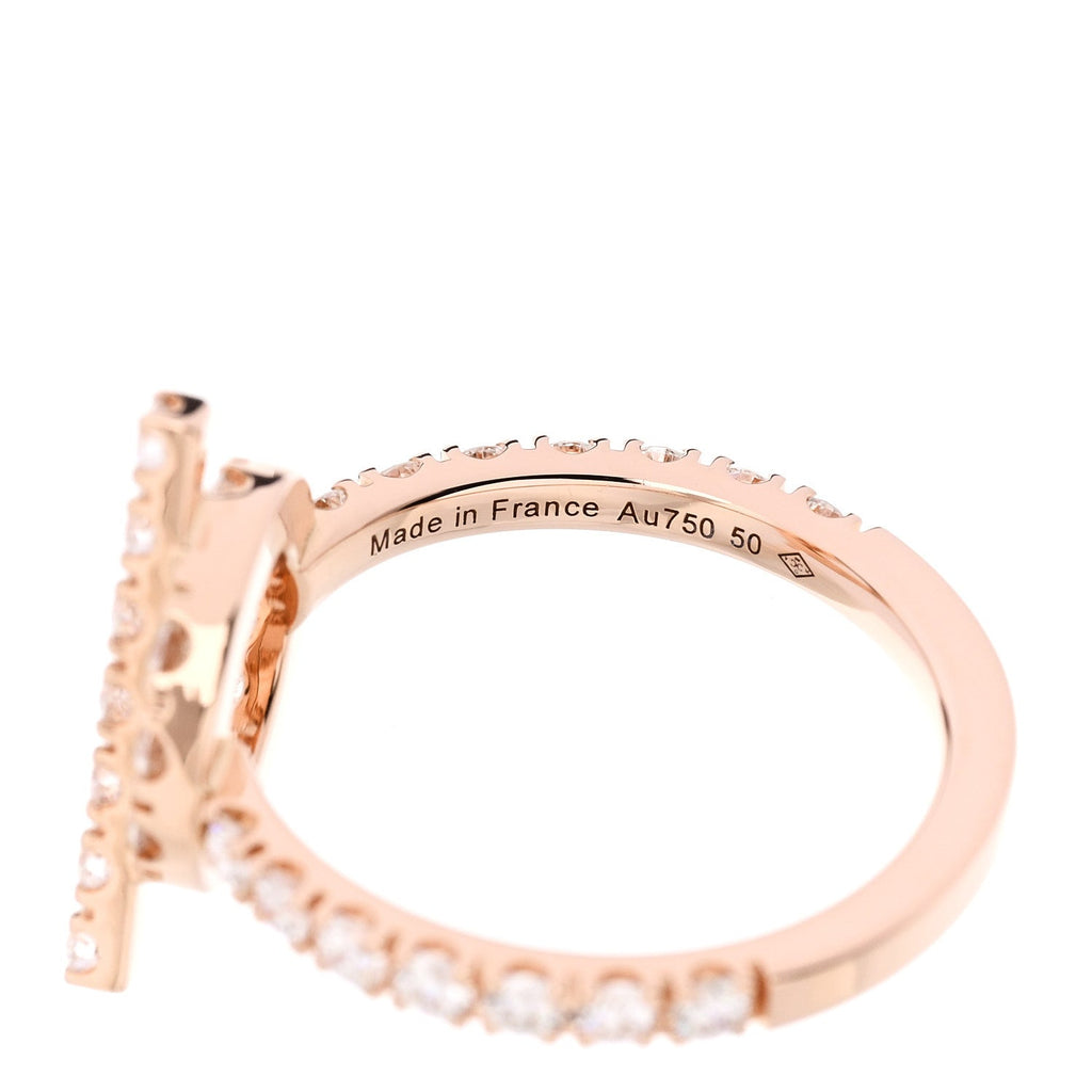18K Rose Gold Diamond Finesse Ring 50 5.25