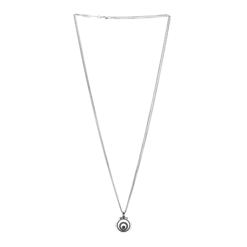18K White Gold Diamond Happy Spirit Pendant Necklace