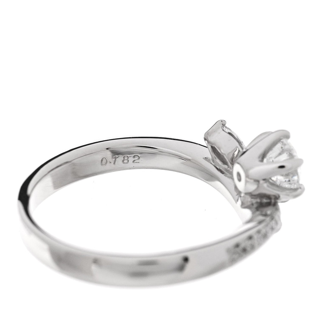 Platinum Diamond .50ctw Round Marquise Cut Pave Ring  53 6.5