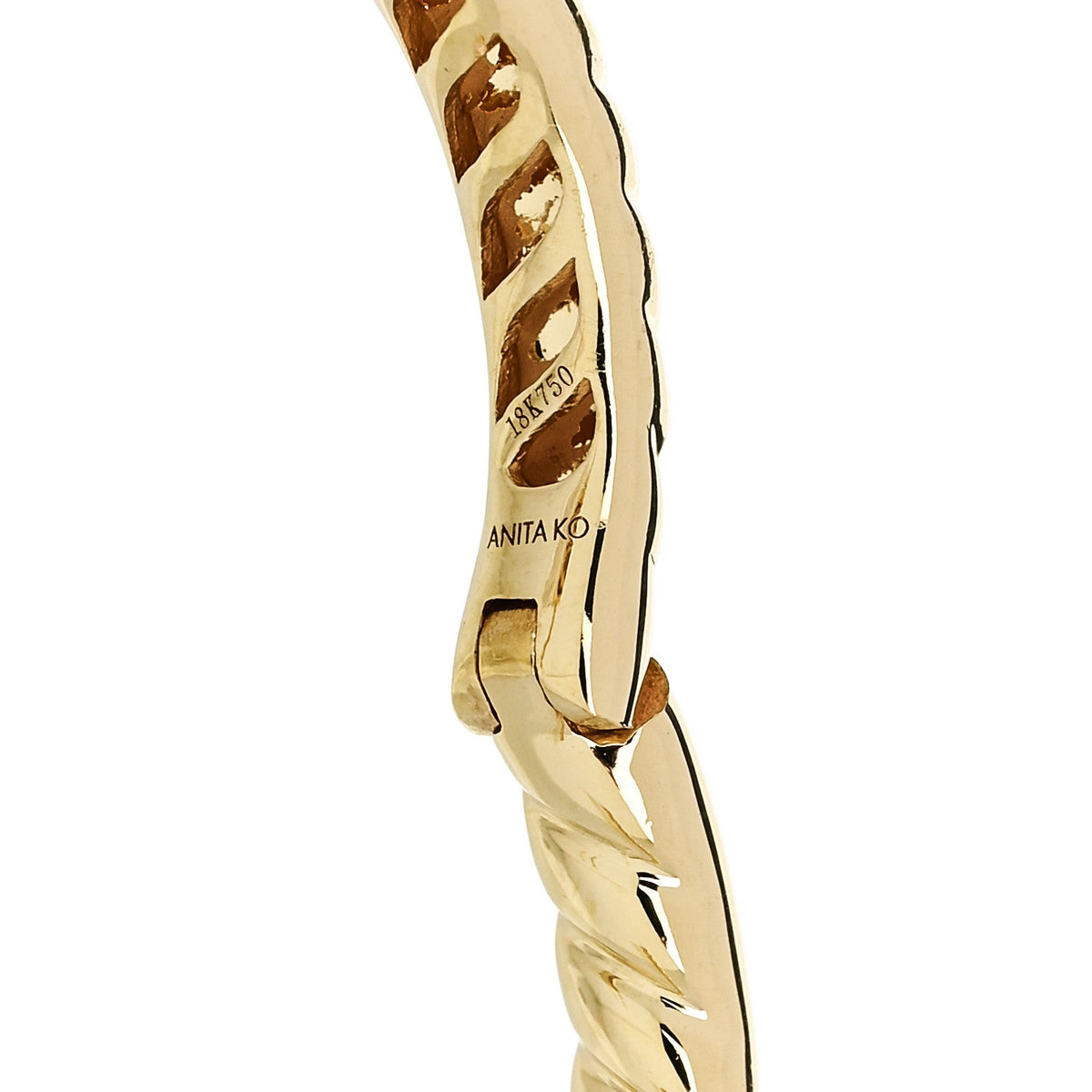18K Yellow Gold Classic Medium Zoe Hoop Earrings