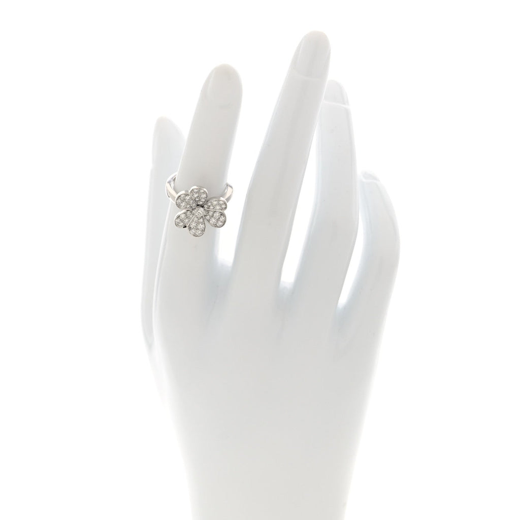 18K White Gold Diamond Small Frivole Ring 48 4.5