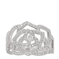 18K White Gold Diamond .55ct Rose Ring 51 5.75