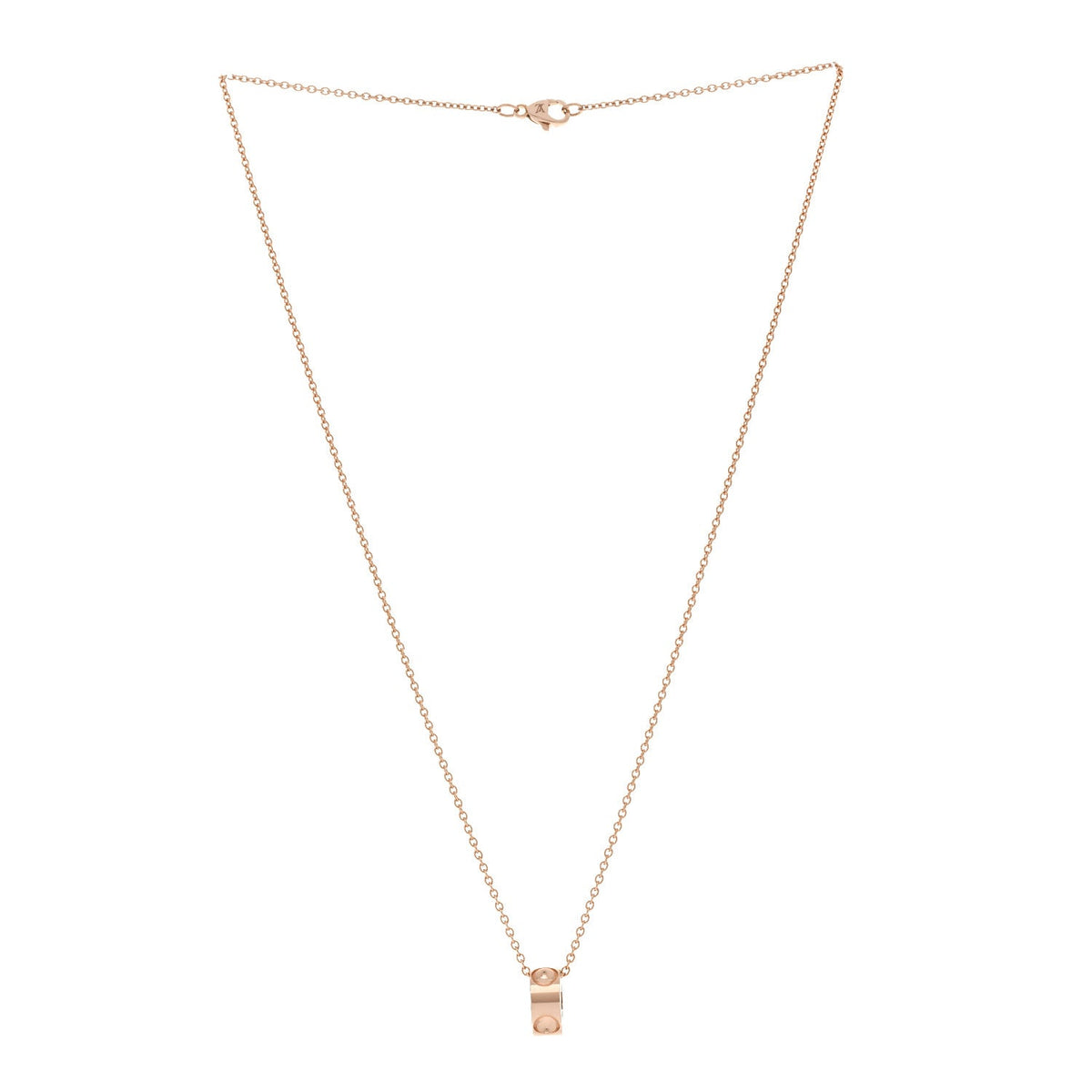 18K Pink Gold Empreinte Pendant Necklace