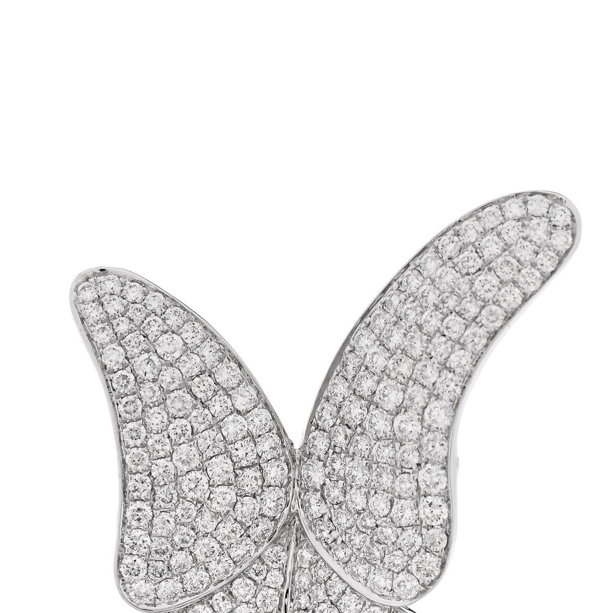 18K White Gold Diamond 3.25ctw Butterfly Ring 54 7