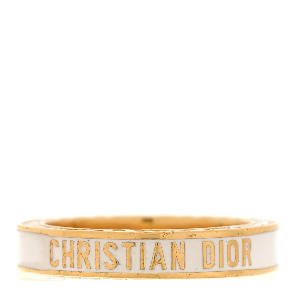 Metal Lacquer Crystal Night Code Ring L Gold White