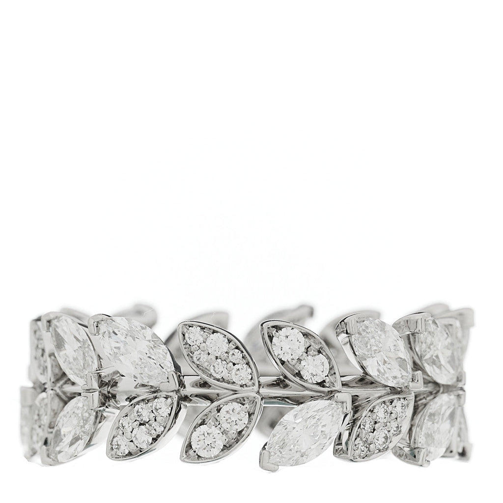 Platinum Diamond Victoria Vine Ring 53 6.5