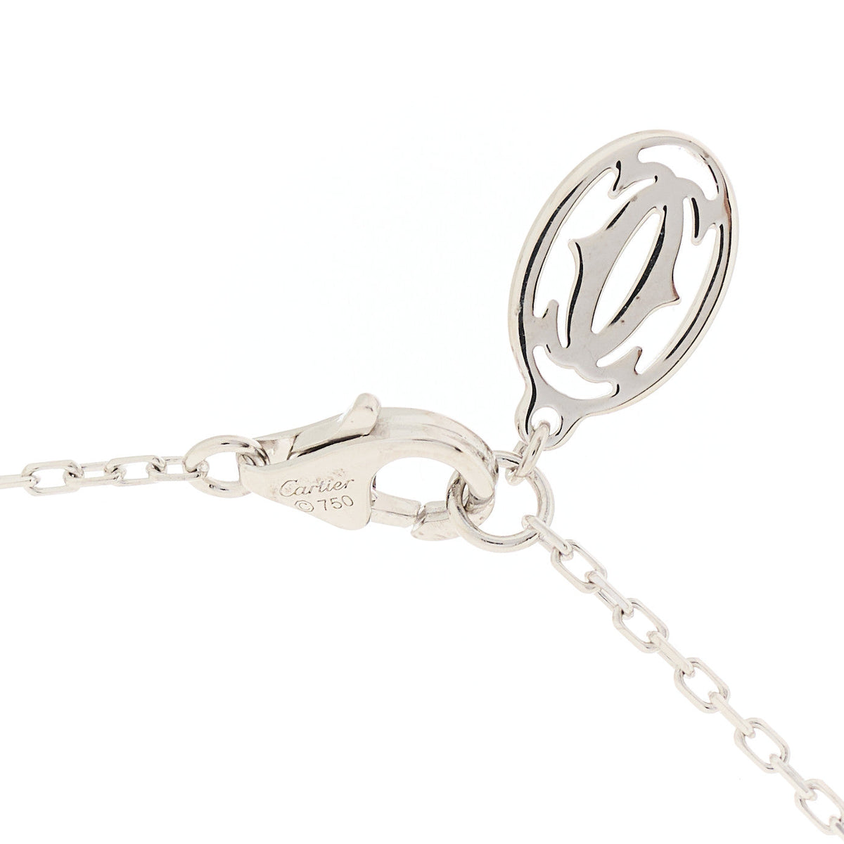 18K White Gold Diamond SM D'Amour Pendant Necklace