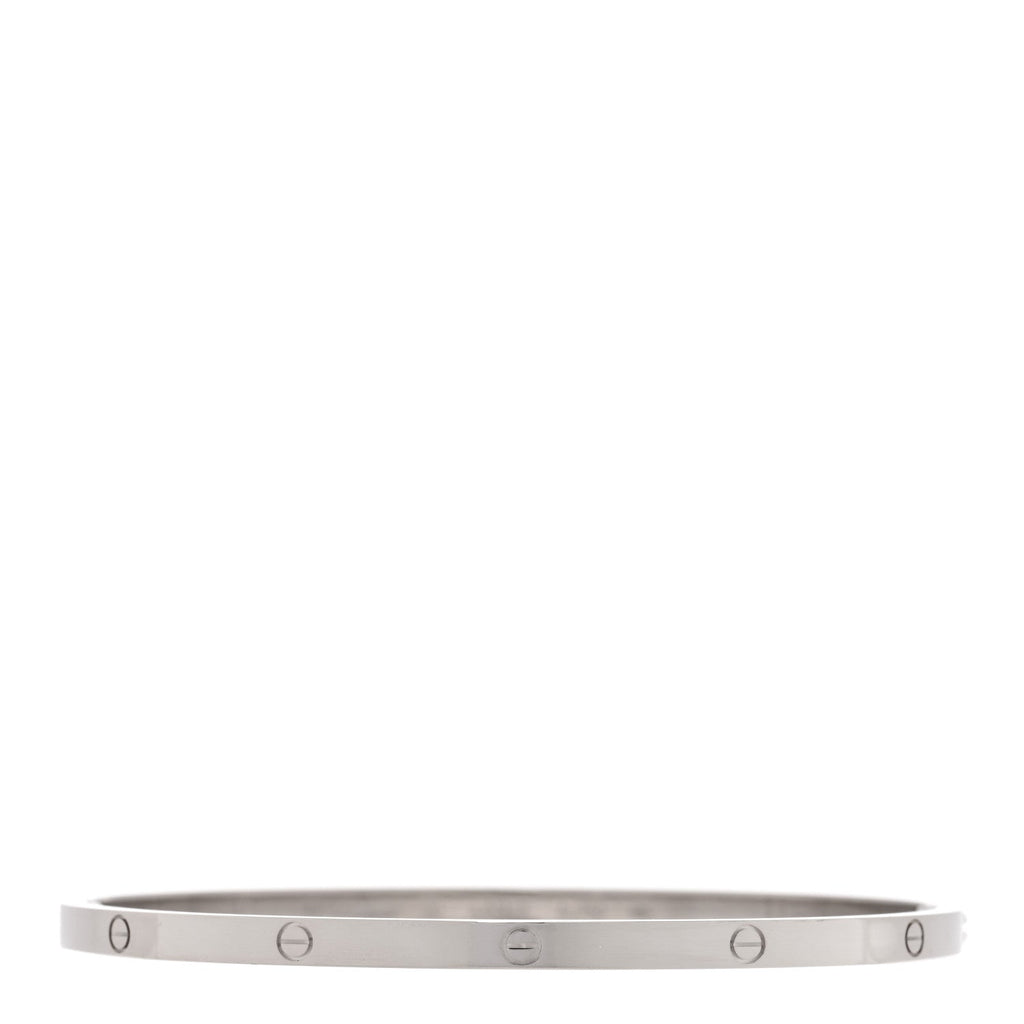 18K White Gold Small LOVE Bracelet 20