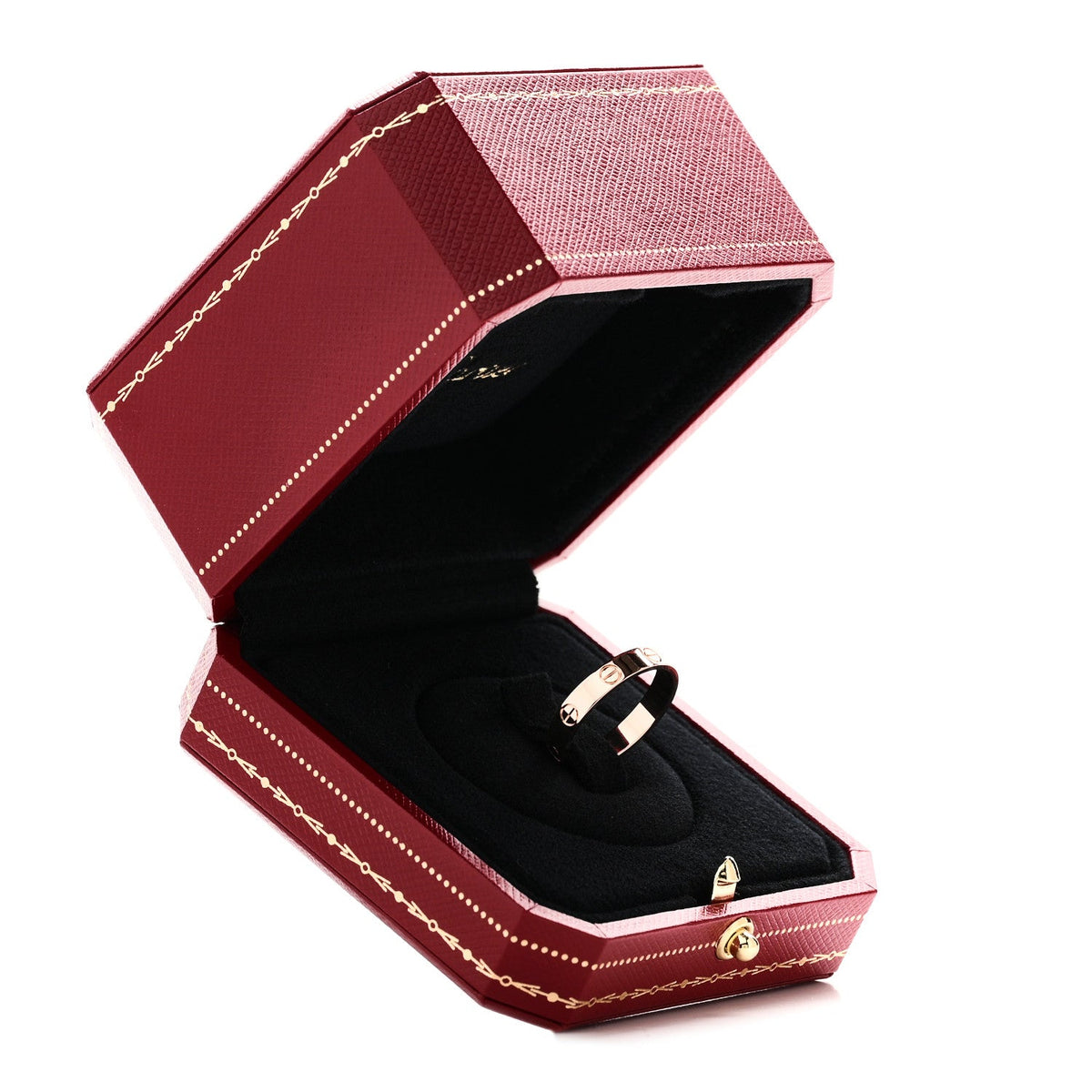 18K Pink Gold 3.5mm LOVE Wedding Band Ring 55 7.25