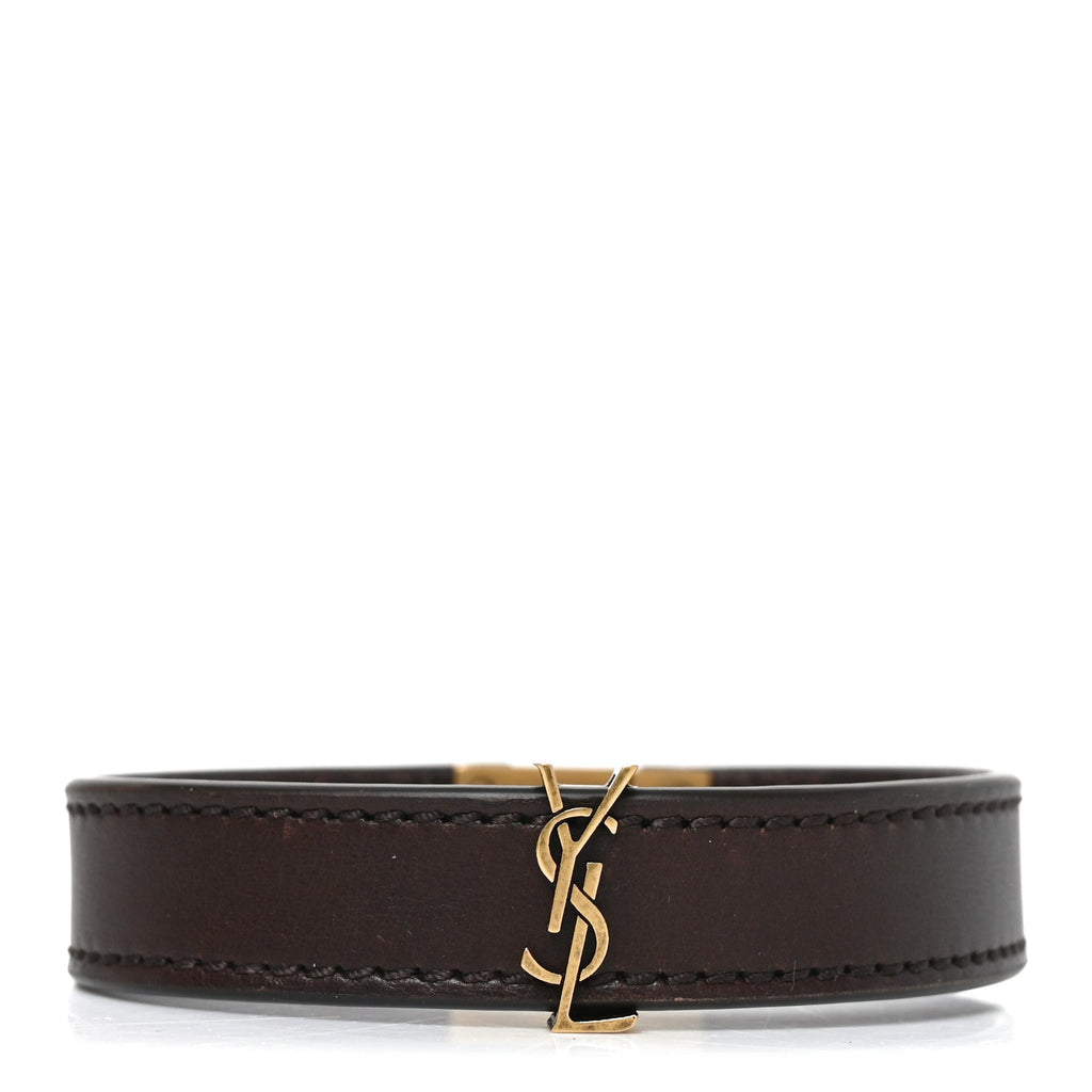 Calfskin Cassandre Bracelet L Dark Brown Chocolate