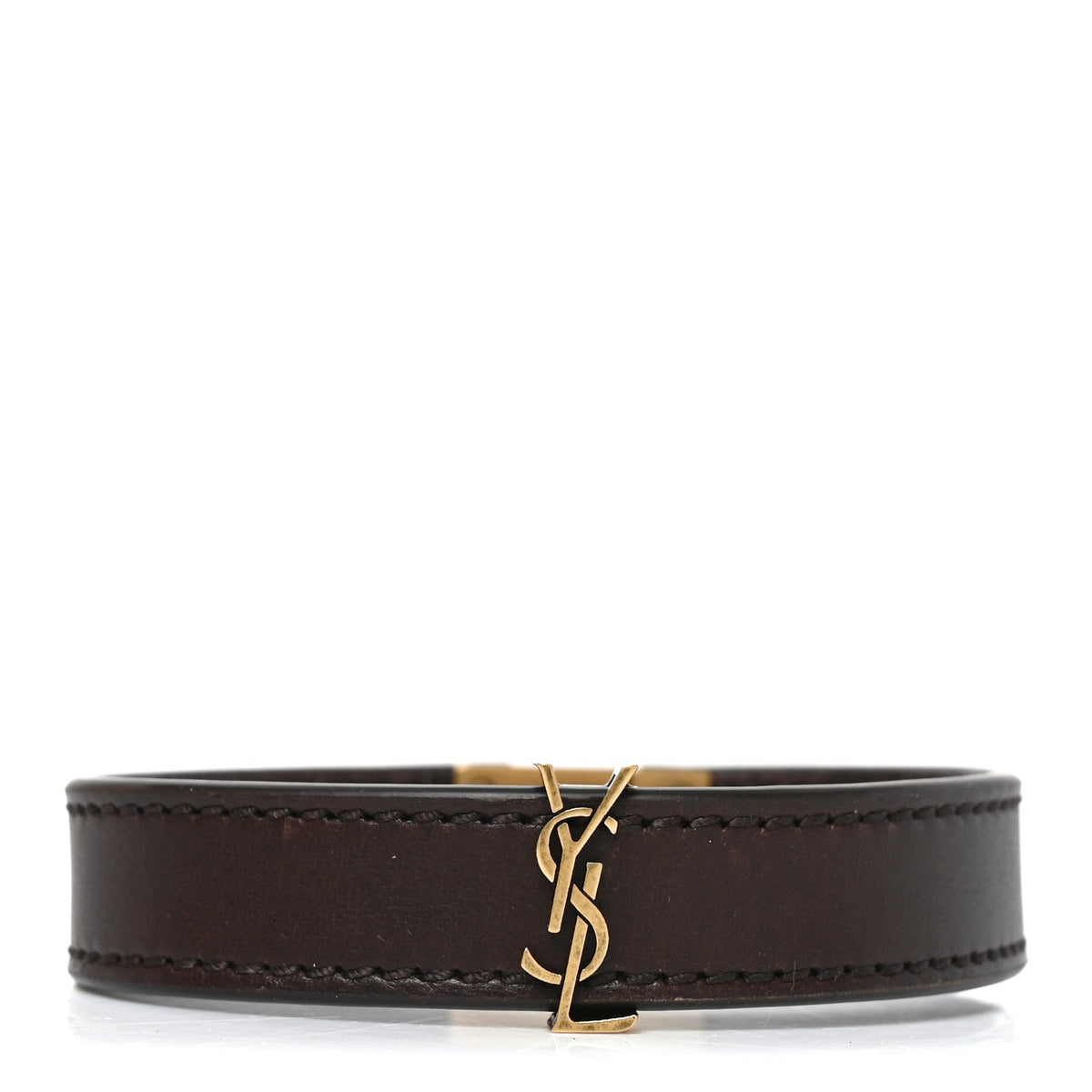 Calfskin Cassandre Bracelet L Dark Brown Chocolate