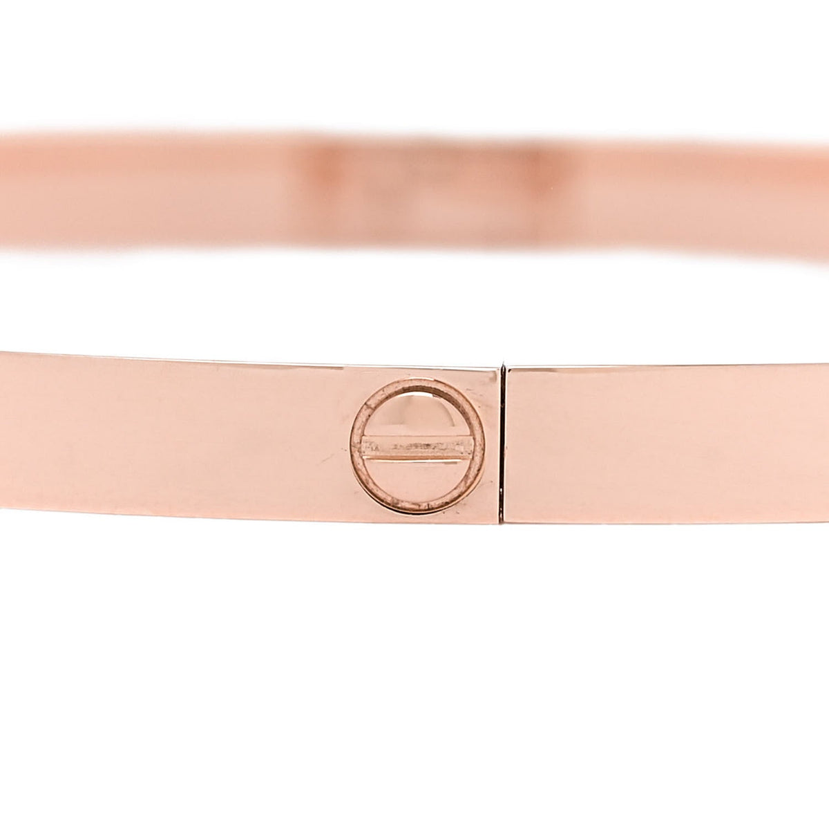 18K Pink Gold 6 Diamond Small LOVE Bracelet 20