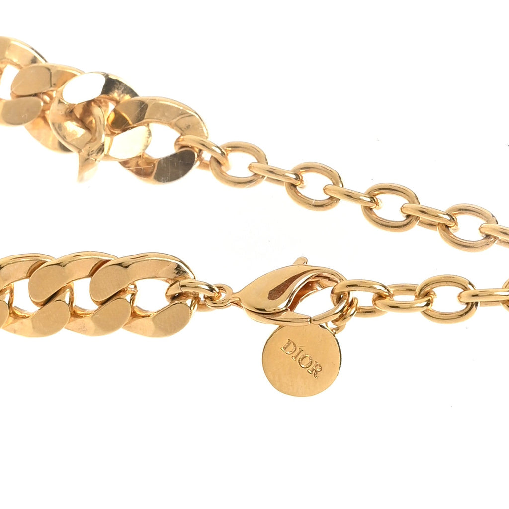 Metal CD Choker Necklace Gold