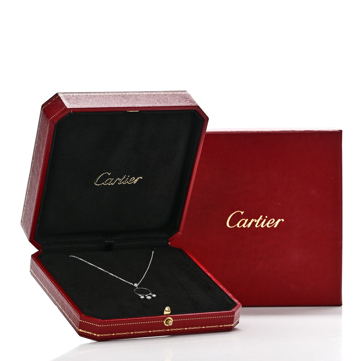18K White Gold Diamond Legers Drop Necklace