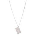 Enamel Logo Tag Short Necklace Silver