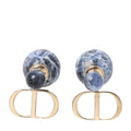 Marble CD Tribal Earrings Blue