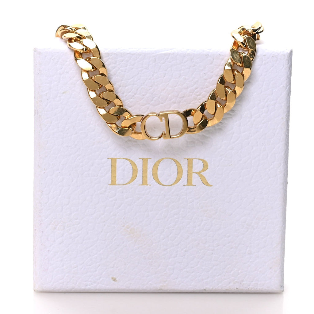 Metal CD Choker Necklace Gold