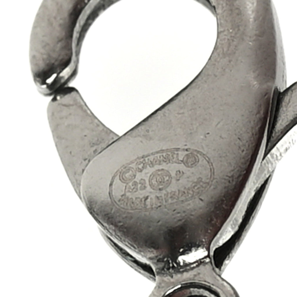 Crystal CC Lucky Symbols Choker Necklace Silver