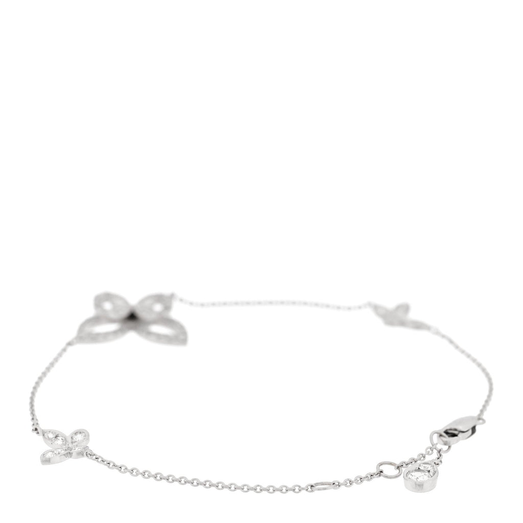 18K White Gold Diamond Mini Butterfly Silhouette Bracelet
