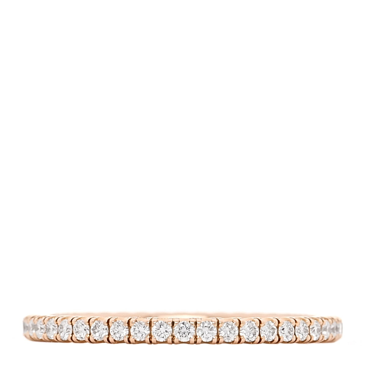 18K Pink Gold Diamond 1.5mm Étincelle de Cartier Wedding Band Ring 47 4
