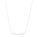 14K White Gold Diamond .80ctw Graduated Station Necklace