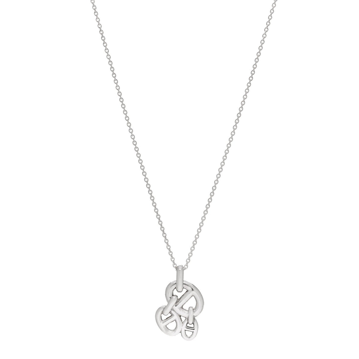 Sterling Silver Amulette Chaine d'Ancre Enchaine Pendant Necklace