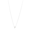 18K White Gold Diamond Initial P Pendant Necklace