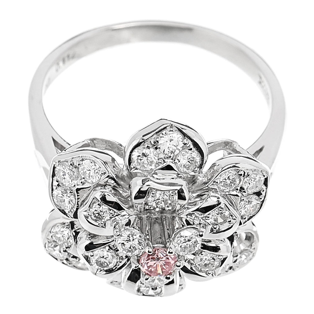 Platinum Pink Diamond 1.11ctw Flower Cocktail Ring 57 8