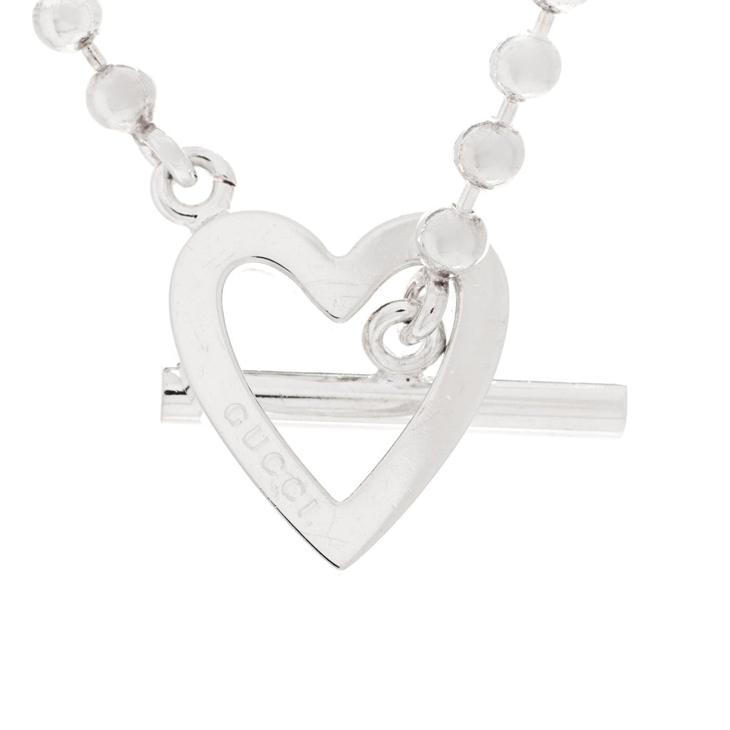 Sterling Silver Heart Toggle Necklace