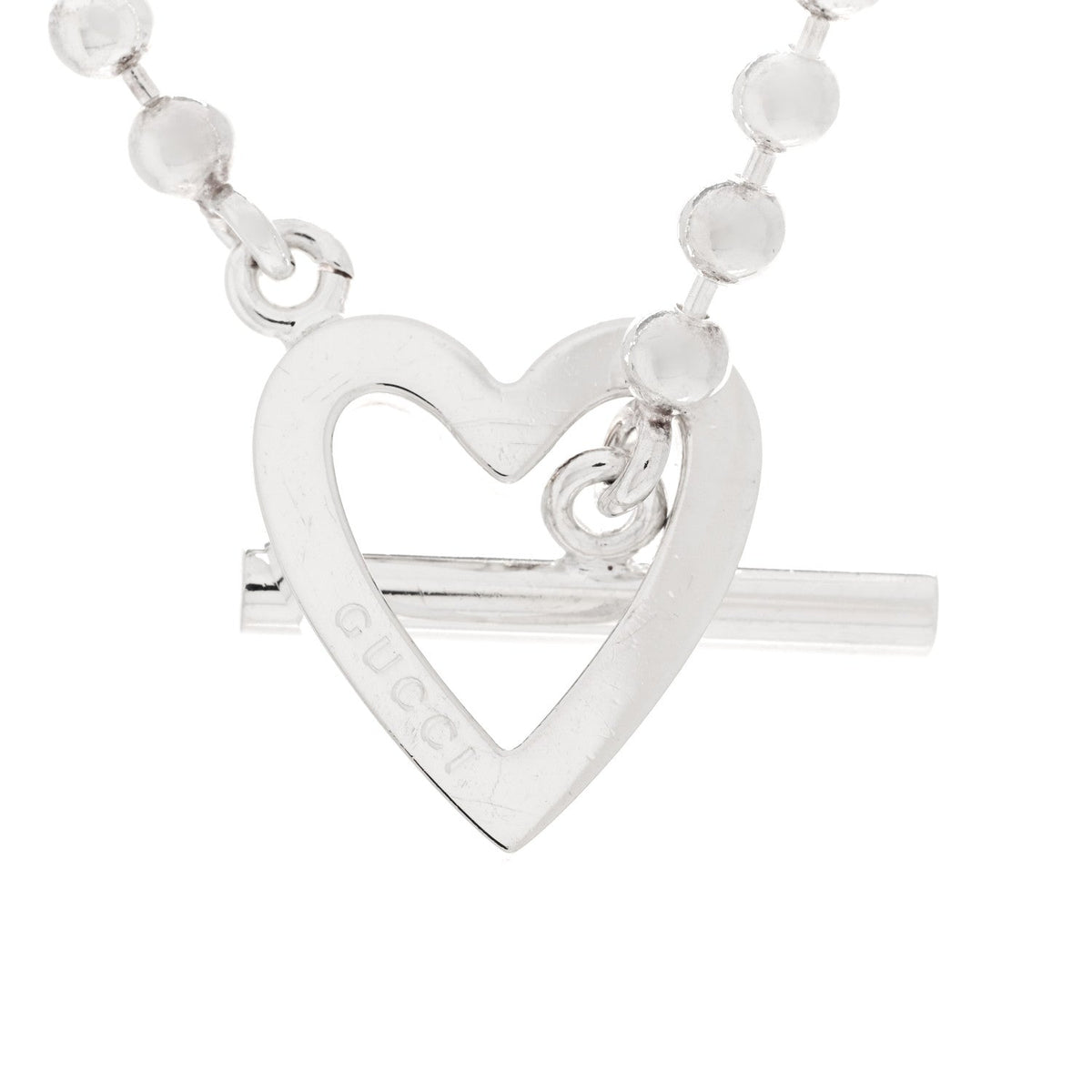 Sterling Silver Heart Toggle Necklace