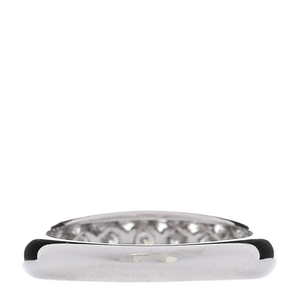 Platinum Diamond 1.18ctw Three Row Dome Band Ring  52 6