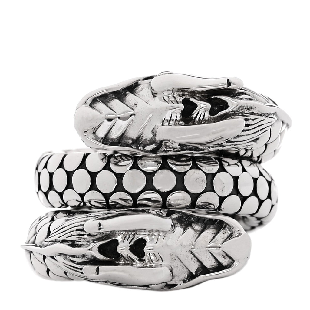 Sterling Silver Legends Naga Dragon Coil Ring 54 7