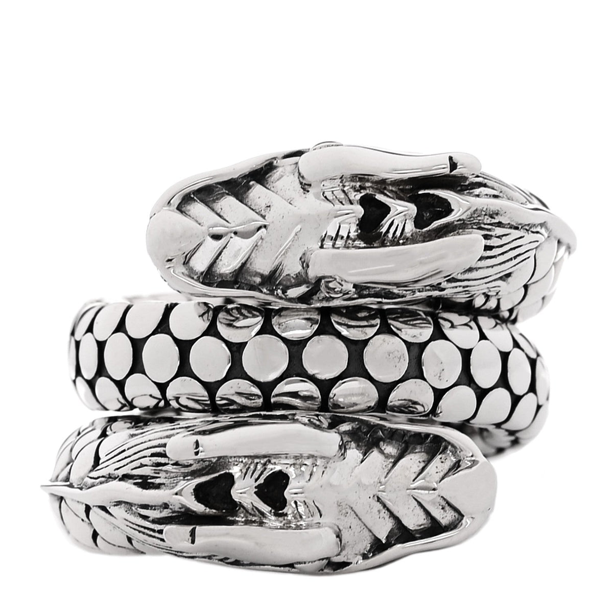 Sterling Silver Legends Naga Dragon Coil Ring 54 7
