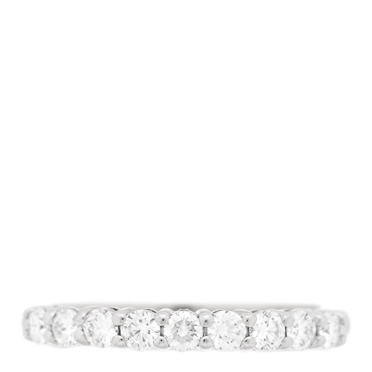 Platinum Diamond .27ctw 2.2mm Half Circle Forever Band Ring 50 5.5