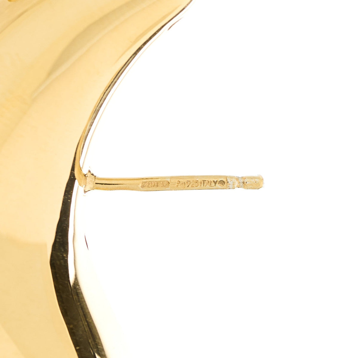 18K Yellow Gold Sterling Silver Large Drop Earrings Gold