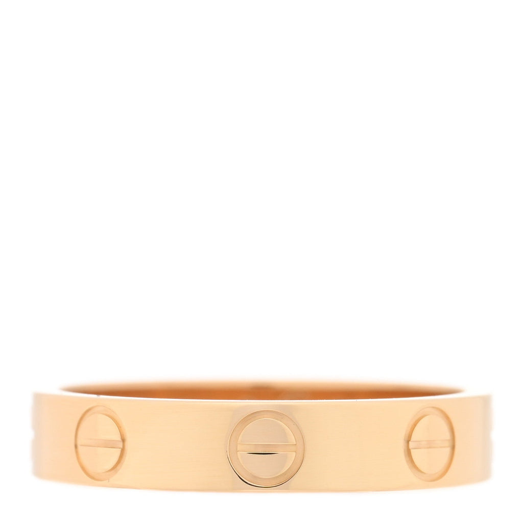 18K Yellow Gold 3.5mm LOVE Wedding Band Ring 50 5.25