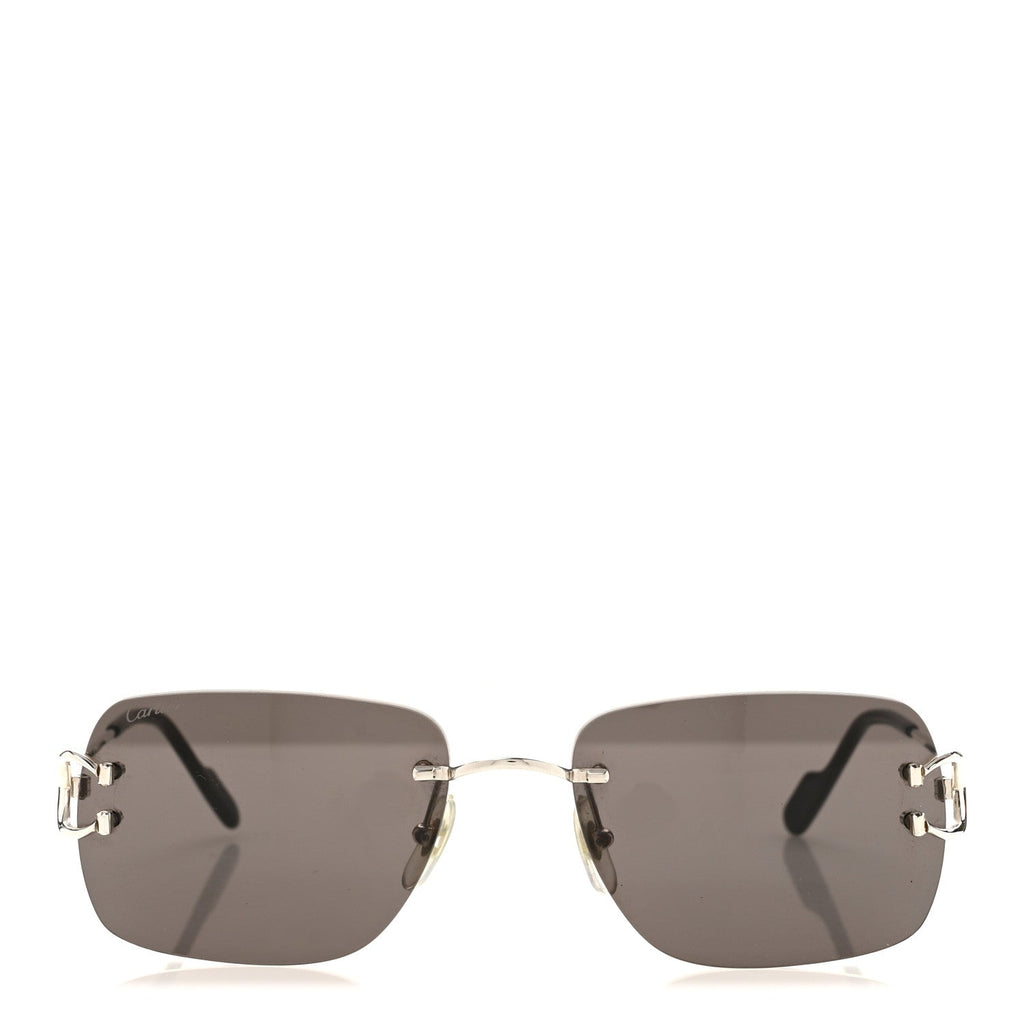 Metal Rimless C Decor Sunglasses CT0330S Silver