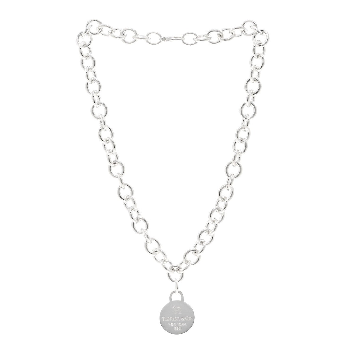 Sterling Silver Return to Tiffany X Beyonce Renaissance Round Tag Pendant Necklace