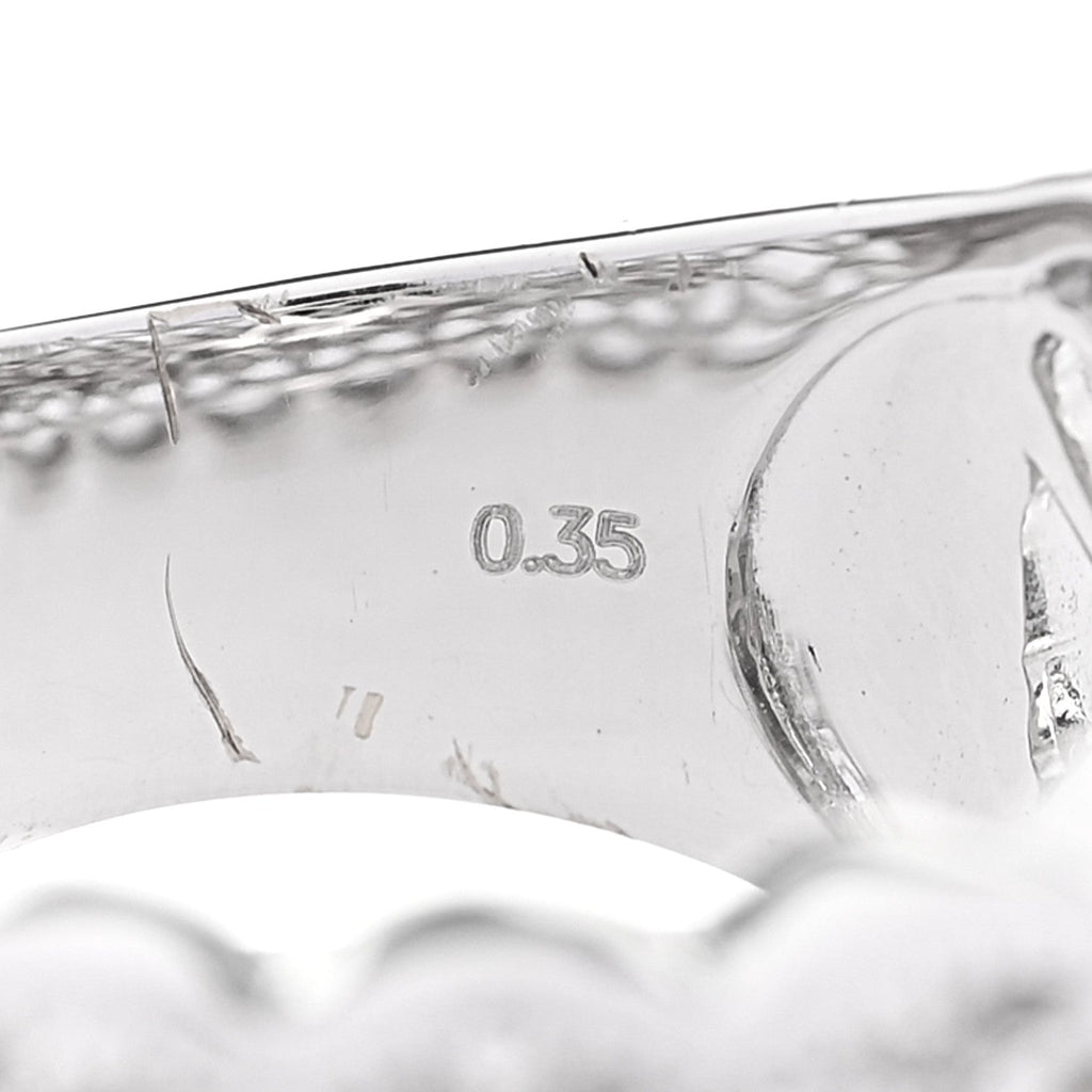 18K White Gold Diamond .35ctw Milgrain Band Ring  53 6.25