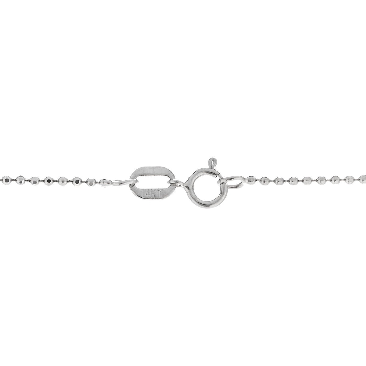 18K White Gold Large Leaf Pendant Necklace