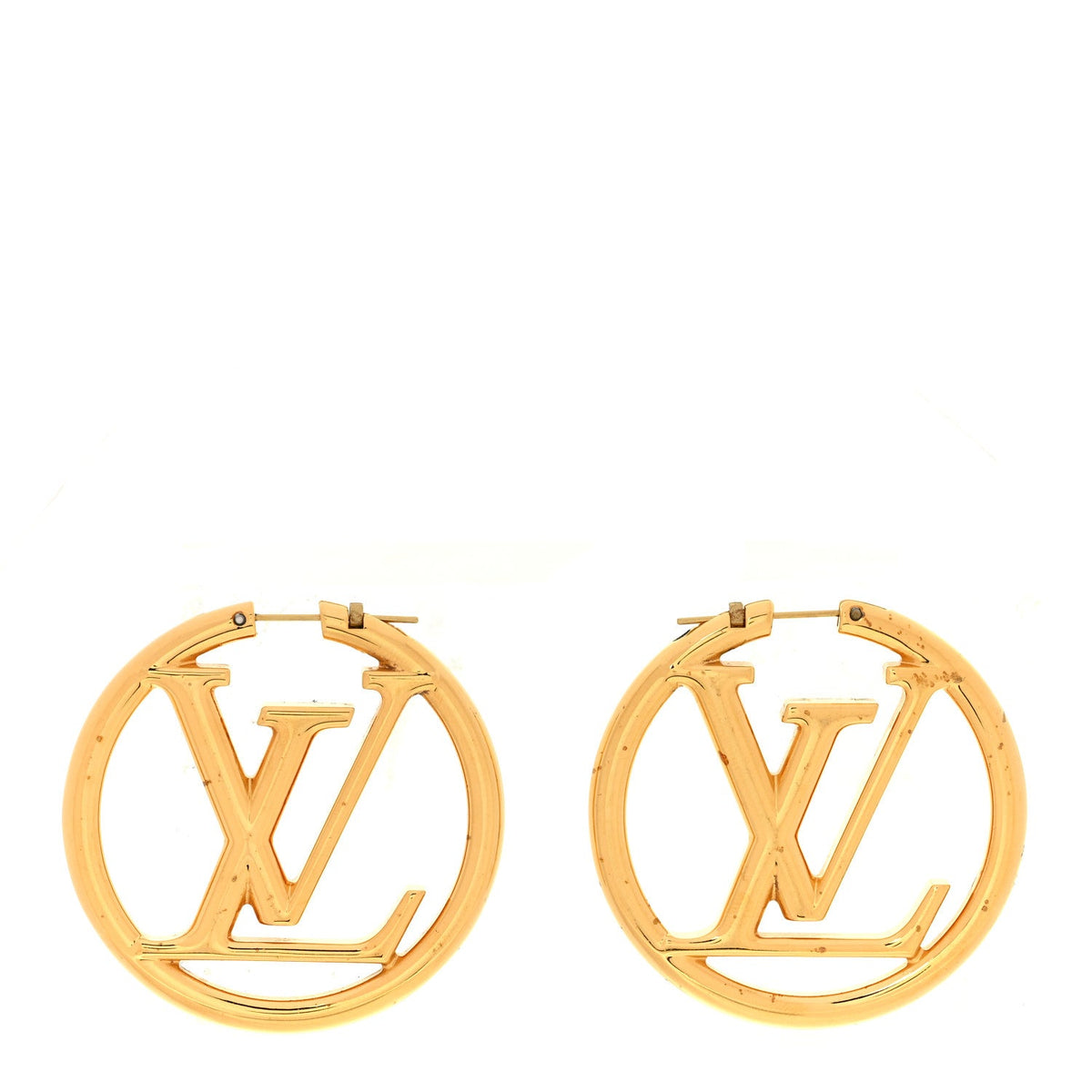 Metal Louise Hoop Earrings Gold
