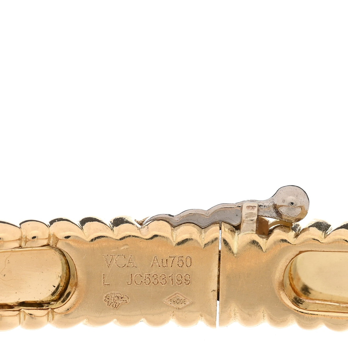 18K Yellow Gold Diamond Perlee Sweet Clovers Bracelet L