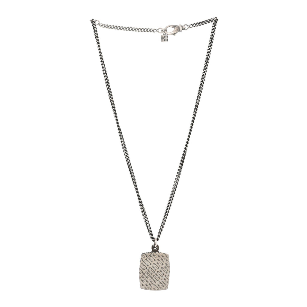 Stainless Steel Logo Locket Chain Necklace
