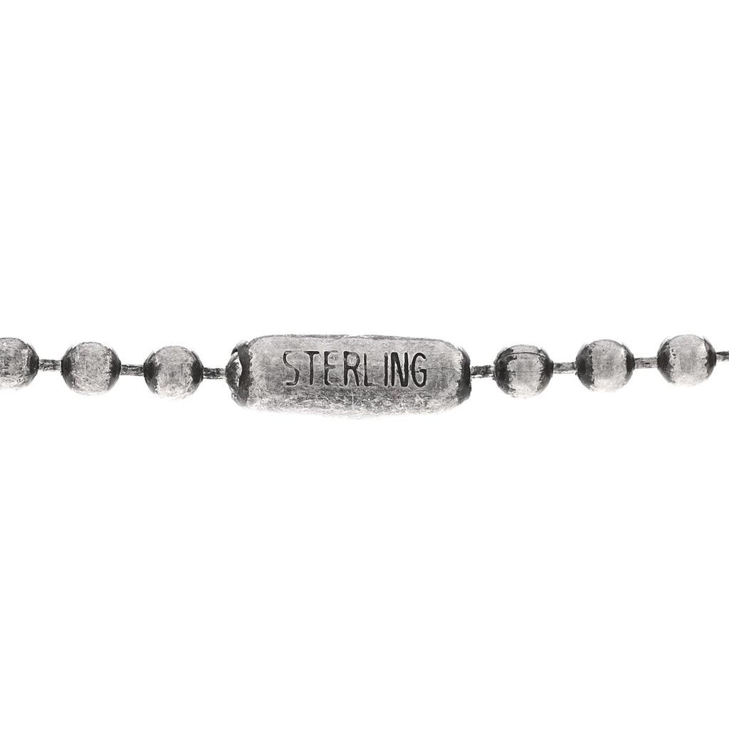 Sterling Silver Tiny CH Cross Ball Pendant Necklace