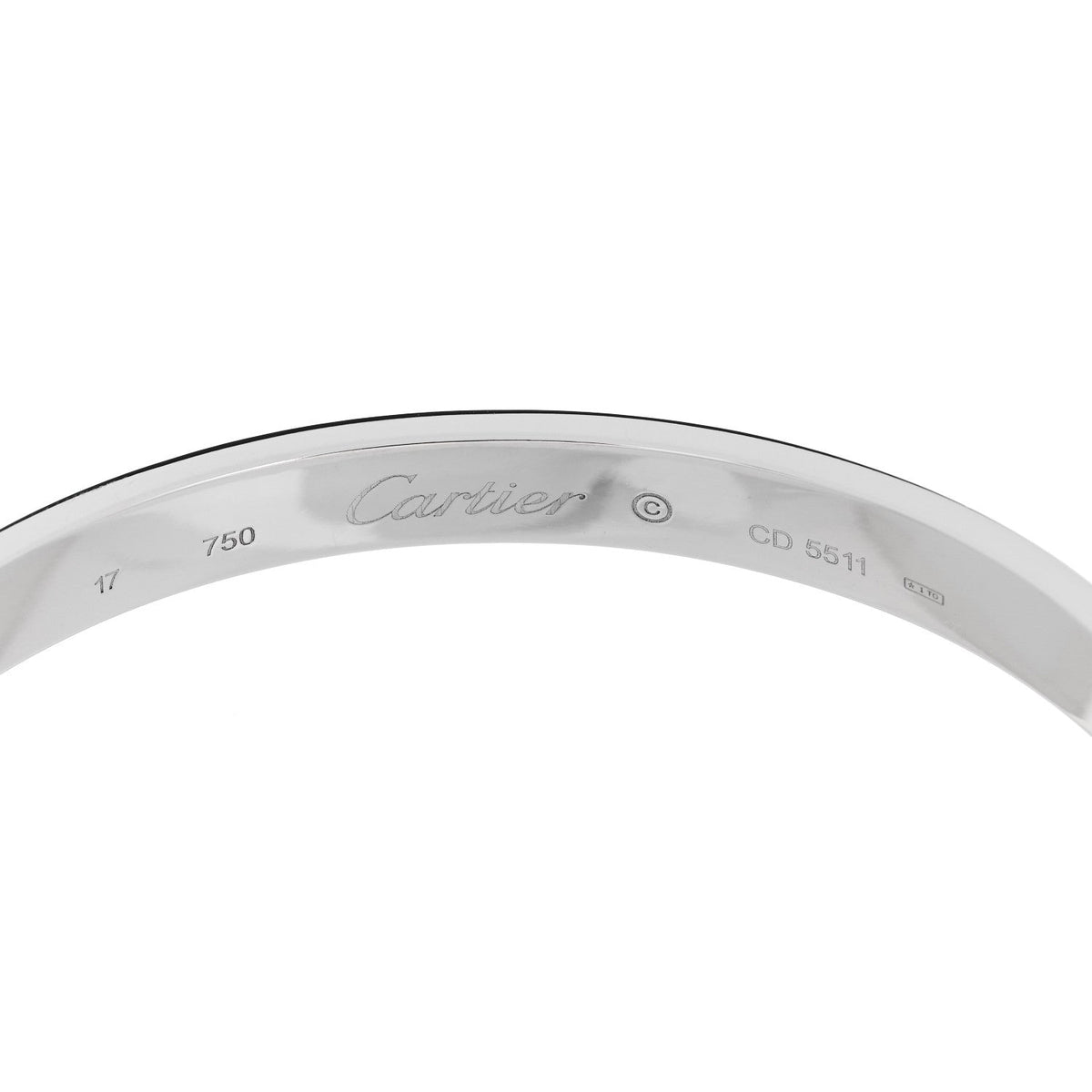 18K White Gold LOVE Bracelet 17
