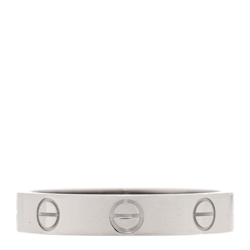 18K White Gold 3.5mm LOVE Wedding Band Ring 54 7