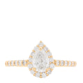 18K Yellow Gold Diamond .53ctw Pear Cut Engagement Ring  53 6.25