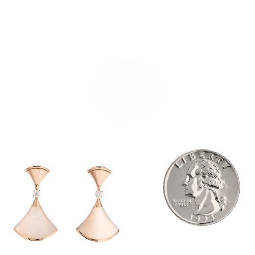 18K Rose Gold Diamond Mother of Pearl Divas' Dream Earrings