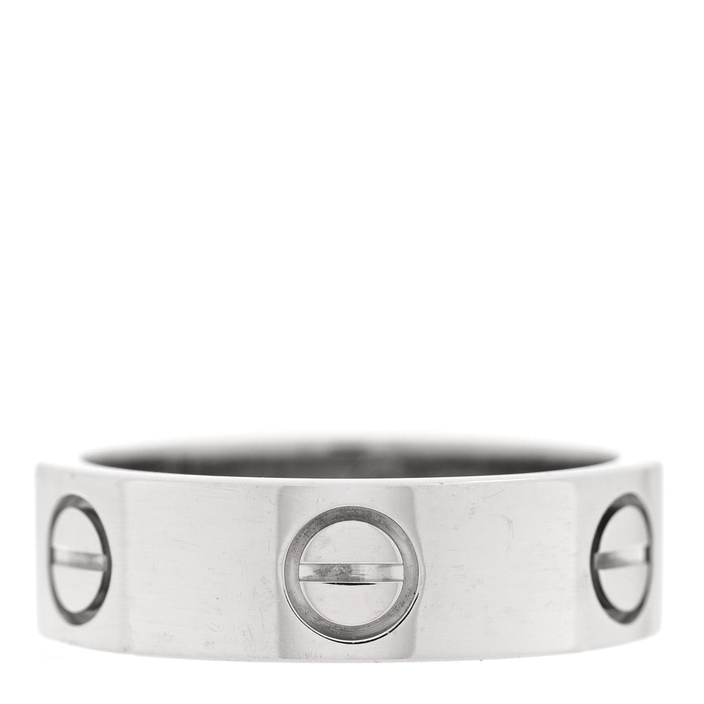 18K White Gold 5.5mm LOVE Ring 51 5.75